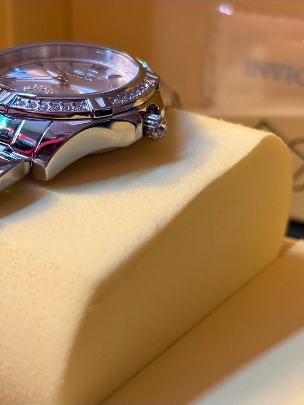 Invicta Veleray Diamond Bezel Mini Heart Dial Silver Plated Luxury Womens Watch!